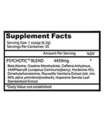 Psychotic – 35 Servings nutrition facts