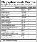 ANGEL DUST NEXT GEN Nutrition facts