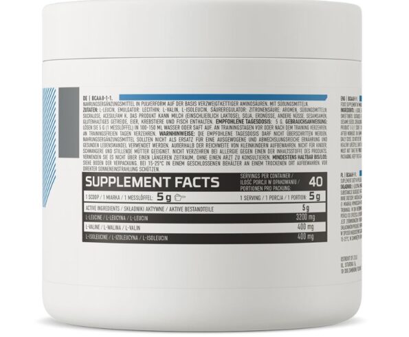 BCAA 8.1.1 Ostrovit 200 g facts