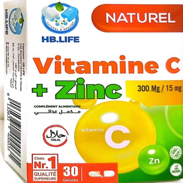 HB LIFE Vitamine C + ZINC 300mg - 15mg